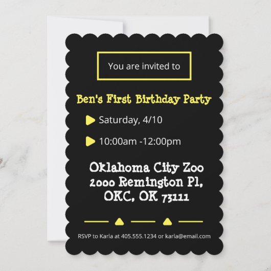 Gorilla's Go Bananas Verjaardag Uitnodiging (Achterkant)