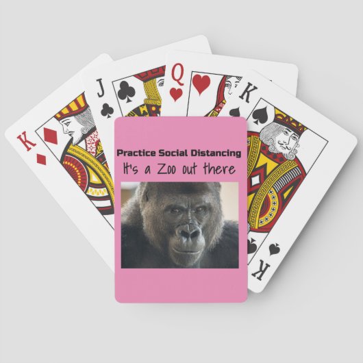 Gorillas in de Riot Midst-Corona door Funnycomb Pokerkaarten (Achterkant)