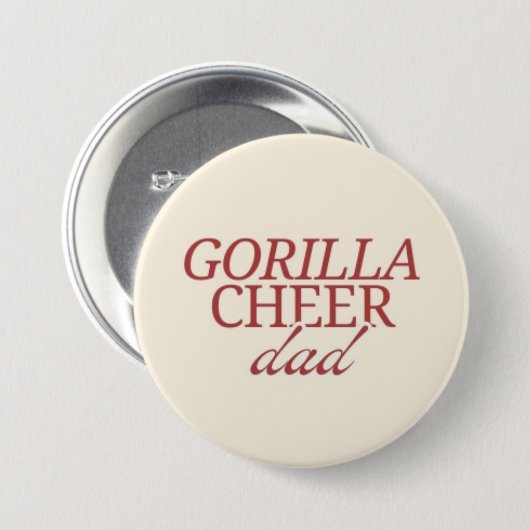 Gorilla's juichen vader ronde button 7,6 cm (Voorkant /achterkant)