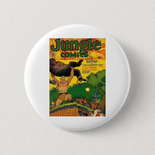 Gorilla's - Oerwoud Boy - Moeras - Pistool - Stron Ronde Button 5,7 Cm (Voorkant)