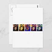 Gorillas Pop Art Briefkaart (Voorkant / Achterkant)