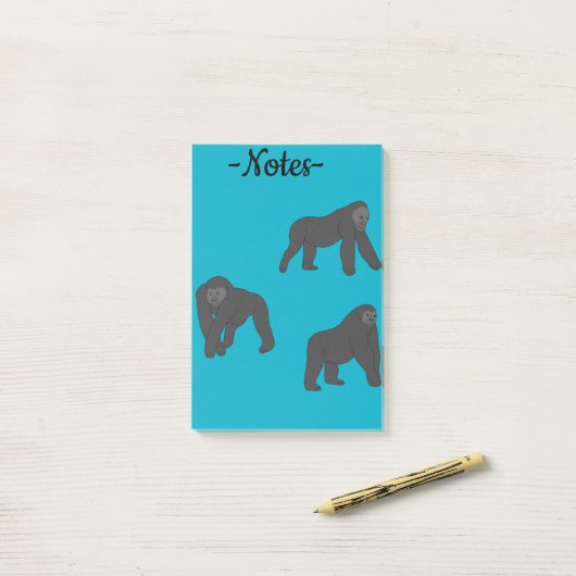 Gorillas Post-it® Notes (Op bureau)