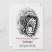Gorilla's Rage Party Invitation Kaart (Voorkant)