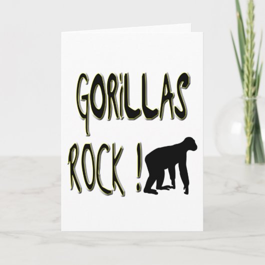Gorilla's Rock! Wenskaart Kaart (Voorkant)