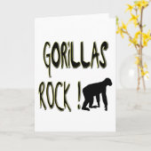Gorilla's Rock! Wenskaart Kaart (Gele Bloem)