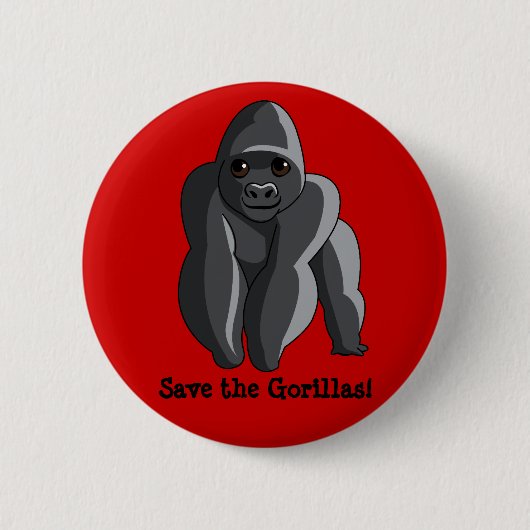 Gorillas Ronde Button 5,7 Cm (Voorkant)