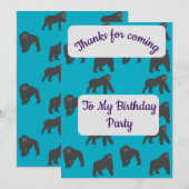 Gorillas Thank you Card Kaart (Voorkant / Achterkant)