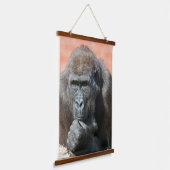 Gorilla's tijd om te ontspannen hangend wandkleed (Gebogen)