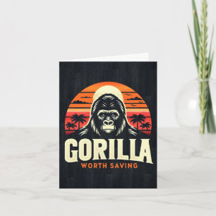 Gorilla's Worth Saving World Wildlife Day  Feestdagen Kaart