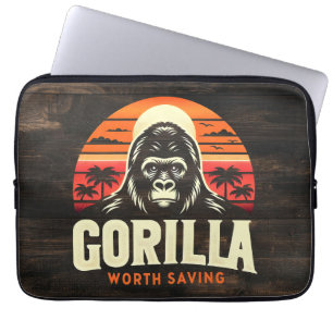 Gorilla's Worth Saving World Wildlife Day  Laptop Sleeve