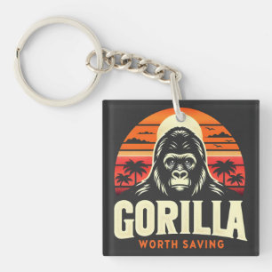 Gorilla's Worth Saving World Wildlife Day  Sleutelhanger