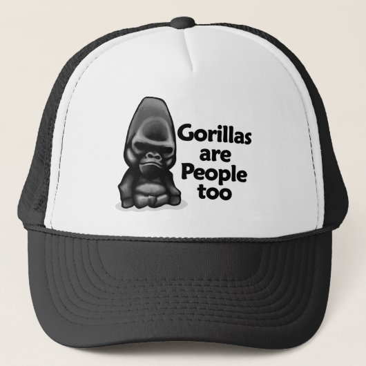 Gorillas zijn ook mensen trucker pet (Voorkant)