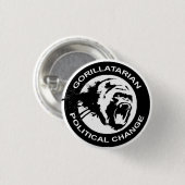 Gorillatarian Round Button (Voorkant /achterkant)