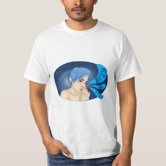 Gorillaz 2-D, gebusted en blauw T-shirt (Voorkant)