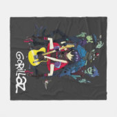 Gorillaz T-shirt Fleece Deken (Voorkant (Horizontaal))
