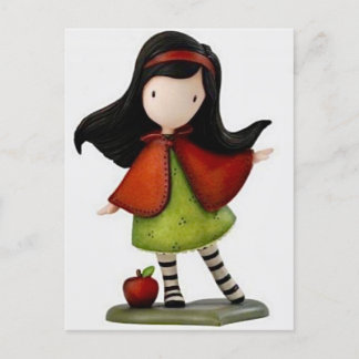 Gorjuss Girl en Apple a Day Post Card Briefkaart