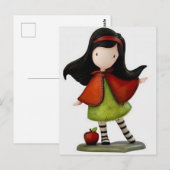 Gorjuss Girl en Apple a Day Post Card Briefkaart (Voorkant / Achterkant)