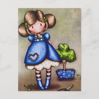 Gorjuss Girl Gardener Post Card Briefkaart