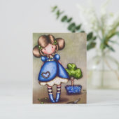 Gorjuss Girl Gardener Post Card  Briefkaart (Staand voorkant)