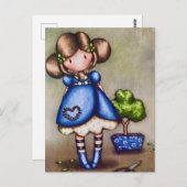 Gorjuss Girl Gardener Post Card  Briefkaart (Voorkant / Achterkant)
