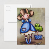 Gorjuss Girl Gardener Postkaart  (Voorkant / Achterkant)