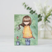 Gorjuss Girl in het Briefkaart Bloom  (Staand voorkant)