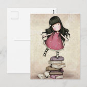 Gorjuss-meisje terug naar school ansichtkaart  briefkaart (Voorkant / Achterkant)