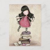 Gorjuss-meisje terug naar school ansichtkaart  briefkaart (Voorkant)