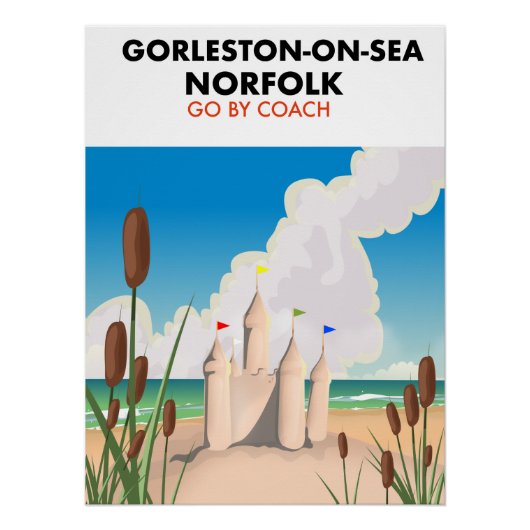 Gorleston-on-Zee Norfolk strand poster (Voorkant)