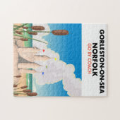 Gorleston-on-Zee Norfolk strand poster Legpuzzel (Horizontaal)
