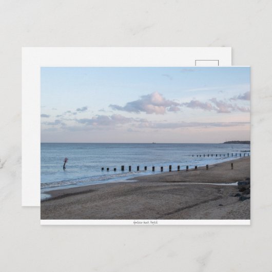 Gorleston strand briefkaart (Voorkant / Achterkant)