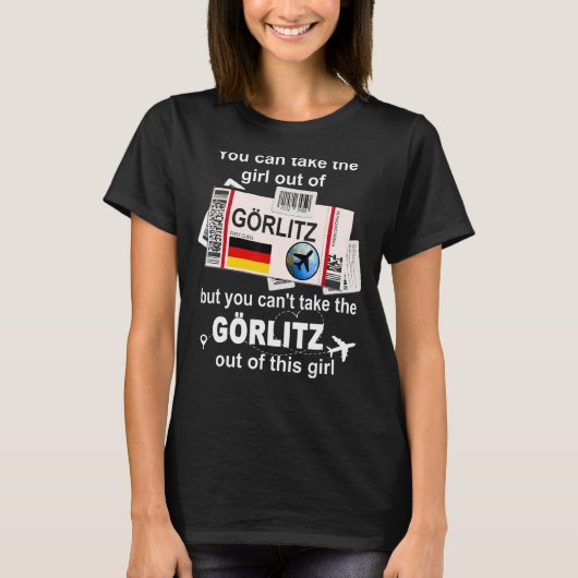 Görlitz Boarding Pass Görlitz Girl Görlitz T-shirt (Voorkant)