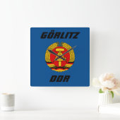 Görlitz, DDR - Oost-Duitsland DDR Vierkante Klok (Huis)