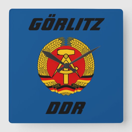 Görlitz, DDR - Oost-Duitsland DDR Vierkante Klok (Voorkant)