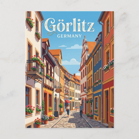 Görlitz Oude Stad Steeg Duitsland Briefkaart (Voorkant)