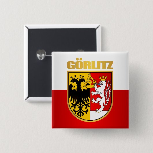 Gorlitz Vierkante Button 5,1 Cm (Voorkant /achterkant)