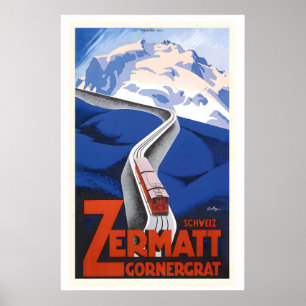 Gornergrat Zermatt Zwitserland Reisreclame uit het Poster