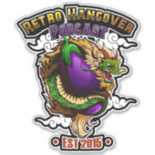 Gorp de Aubergine Draak Vinyl Sticker (Voorkant)