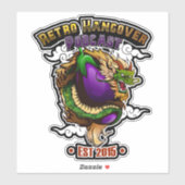 Gorp de Aubergine Draak Vinyl Sticker (Vel)