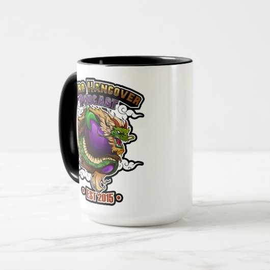 Gorp the Eggplant Dragon Two-Tone Jumbo Mok (Voorkant links)