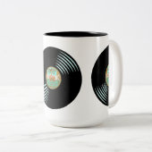 Gorst Records Vinyl Record Tweekleurige Koffiemok (Voorkant rechts)