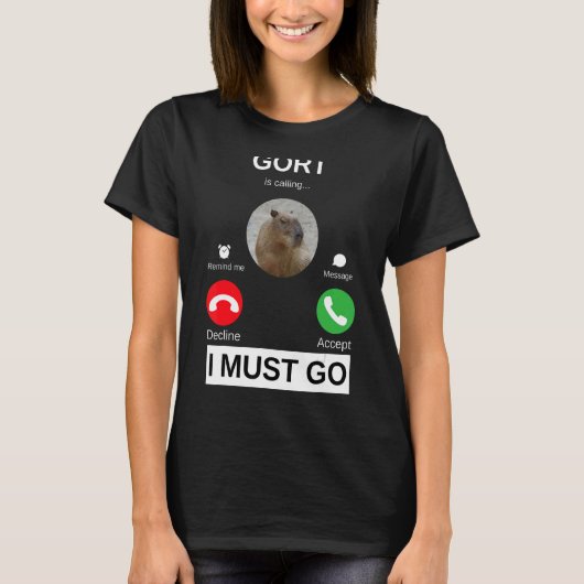 Gort roept het Capybara op. T-shirt (Voorkant)