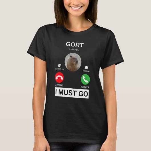 Gort roept het Capybara op. T-shirt (Voorkant)