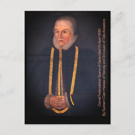 Gorvel Fadersdatter Sparre of Giske (overleden 160 Briefkaart (Voorkant)