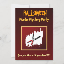 Gory Halloween moord Mystery Party uitnodiging