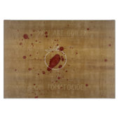 Gory Murded Tomato Crime Scene Custom Text Snijplank (Voorkant)