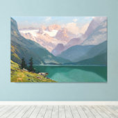 Gosau-meer met de Dachstein Canvas Afdruk (Insitu (Houten vloer))
