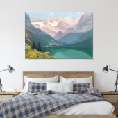 Gosau-meer met de Dachstein Canvas Afdruk (Insitu (Slaapkamer))
