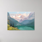 Gosau-meer met de Dachstein Canvas Afdruk (Voorkant)