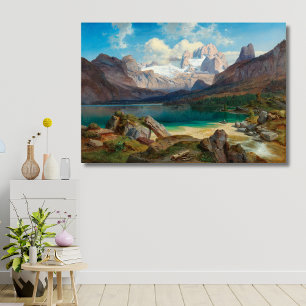 Gosausee met uitzicht op het Dachstein-massief Canvas Afdruk